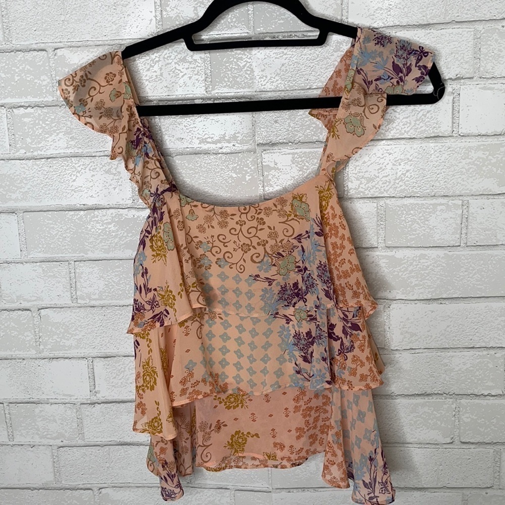 Wayf Ruffle Print Tank Top - Picture 1 of 9